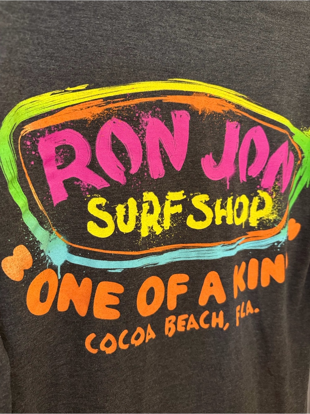 Ron Jon Surf Shop Cocoa Beach Neon Graphic Long Sleeve Tee